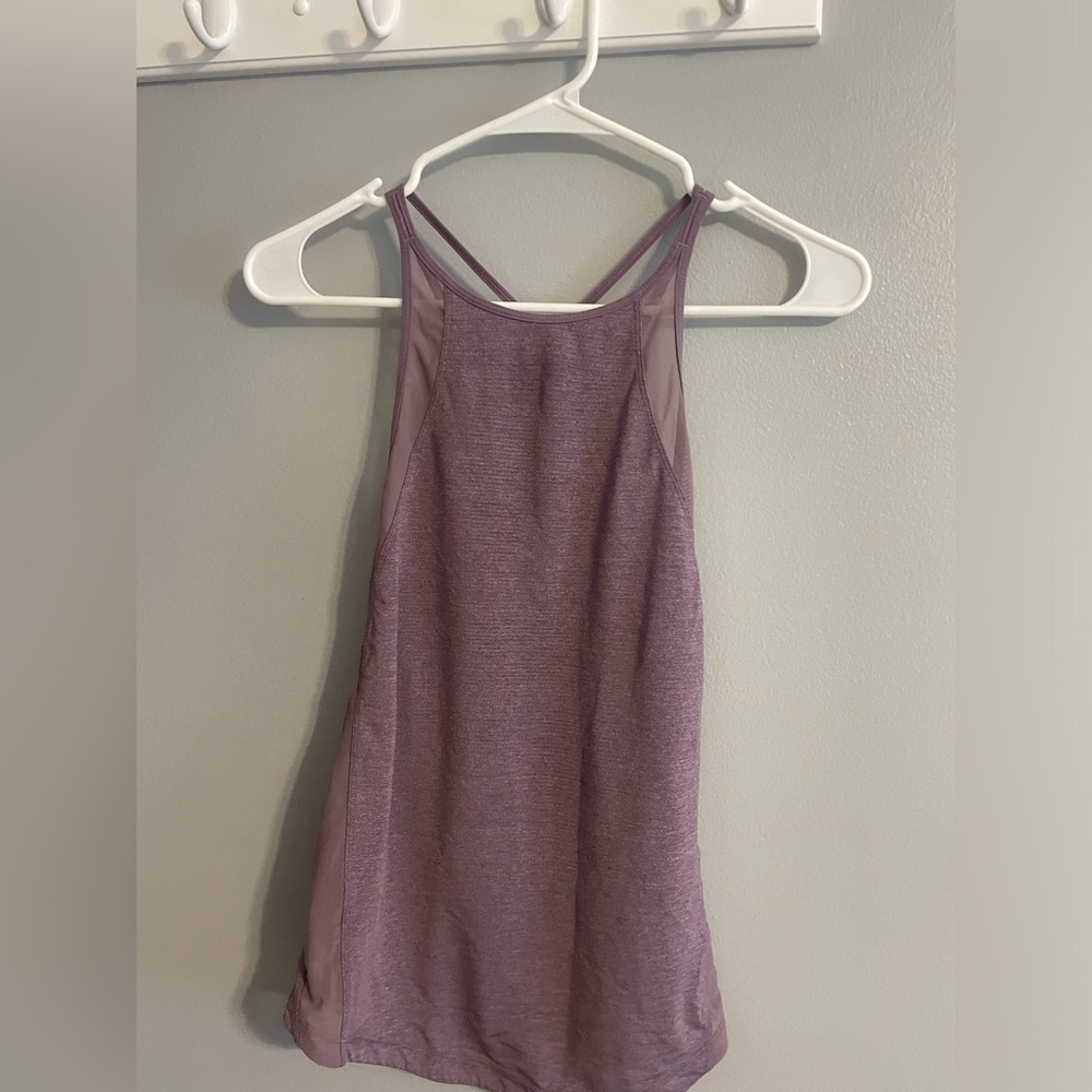 Purple Lululemon razor back tank top